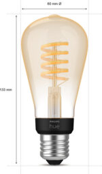 Philips Hue hõõgniidiga nutikas pirn, valge meeleoluvalgus, hõõgniidiga Edison, E27 - Pilt 4