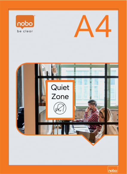 Nobo isekleepuv A4 magnetraam, 2 tk oranž