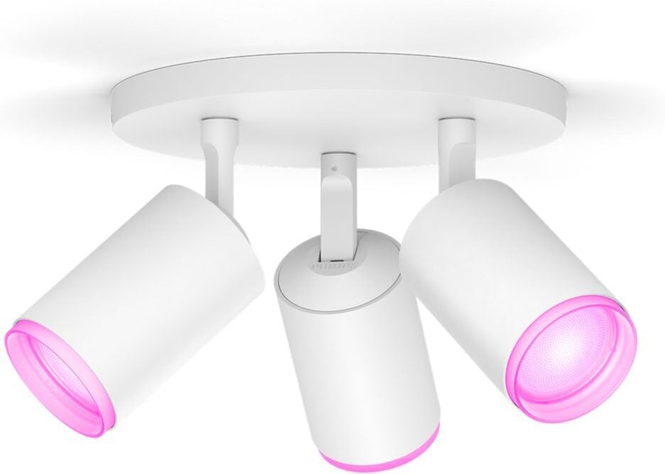 Philips Hue White and Color Ambiance Fugato nutikas kohtvalgusti, valge, 3 x 4,2 W, GU10