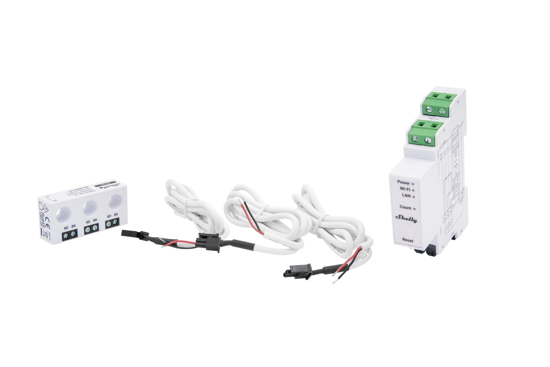 Shelly Pro 3EM-3CT63 DIN-rööpale kinnitatav energiamõõtur, 3-faasiline